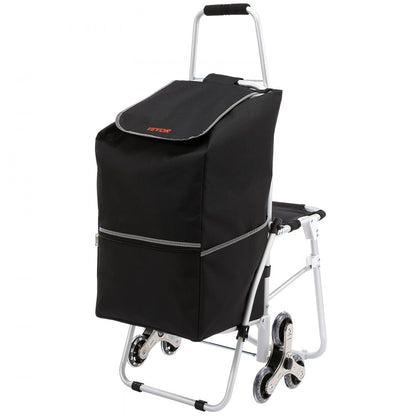 010377259528 - 50L VEVOR Stair Climbing Cart with Waterproof Bag & Seat
