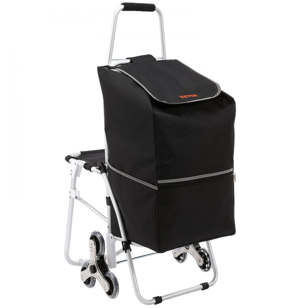 010377259528 - 50L VEVOR Stair Climbing Cart with Waterproof Bag & Seat