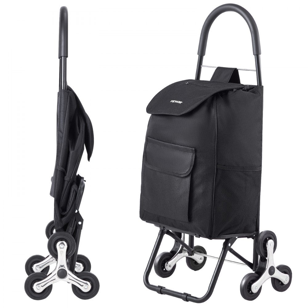 2028B - Foldable Stair Climbing Cart with 36L Storage Space & 6 Wheels