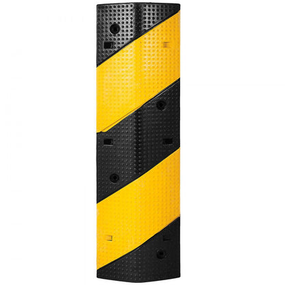 010319323186 - Durable Rubber Speed Bump 35.4"L with Reflective Yellow for Night Safety