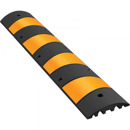 010129894575 - 6ft Rubber Cable Protector Ramp with Reflective Accents