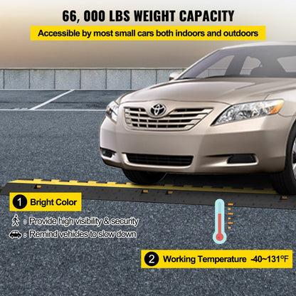 GXB4TZ1000X250X50 - Durable Rubber Cable Protector Ramp for Safe Vehicle Passage
