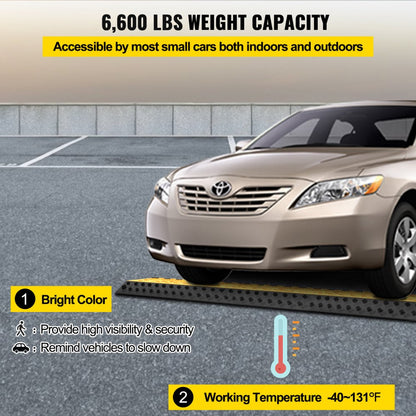 010820807994 - Heavy-Duty Rubber Cable Ramp, 6,600 lbs Load Capacity