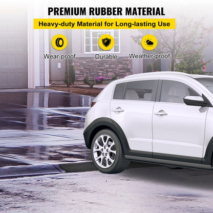 VV-LYPD-1JT47YC - Heavy-Duty Rubber Curb Ramp for Cars, 32000 lbs Capacity