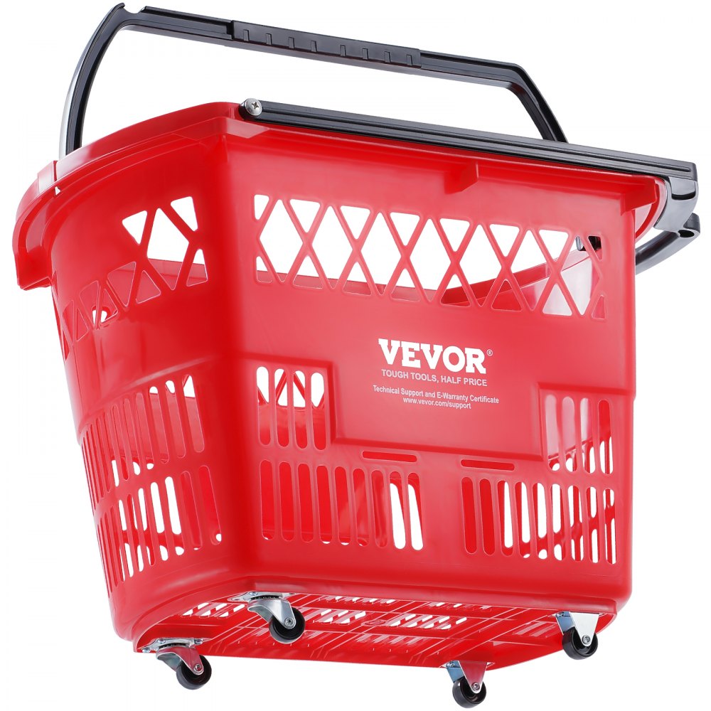 LB-B027-8 - Sturdy 39L Rolling Shopping Trolley with 6 Baskets