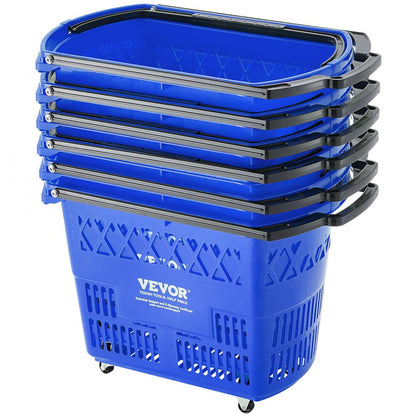 LB-B027-7 - 39L VEVOR Trolley Basket with Rolling Swivel Wheels