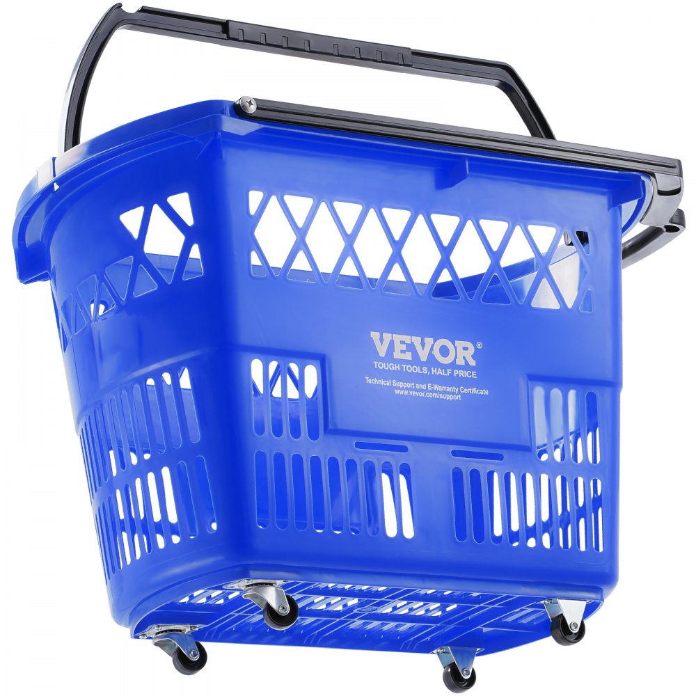 LB-B027-7 - 39L VEVOR Trolley Basket with Rolling Swivel Wheels