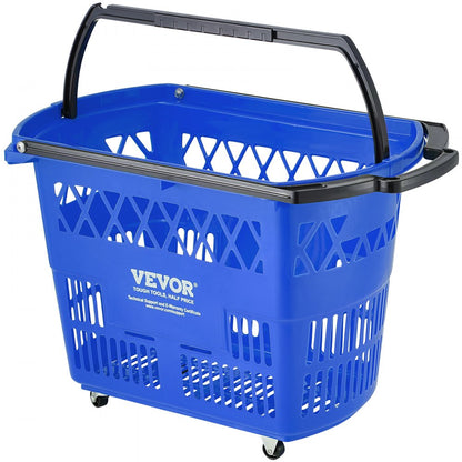 LB-B027-7 - 39L VEVOR Trolley Basket with Rolling Swivel Wheels