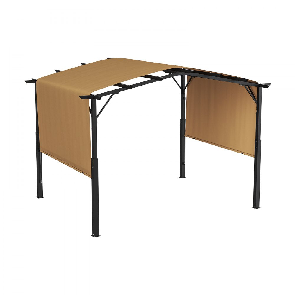 L10ft*W10ft - 10x10 ft Steel Frame Outdoor Pergola with Waterproof Canopy