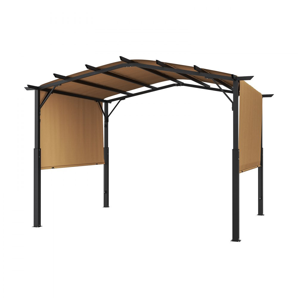 L12ft*W10ft - 10x12 ft Durable Steel Frame Pergola with Waterproof Canopy