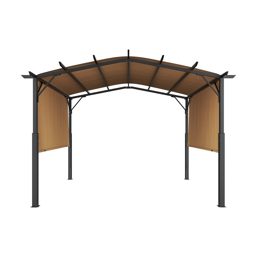 L12ft*W10ft - 10x12 ft Durable Steel Frame Pergola with Waterproof Canopy