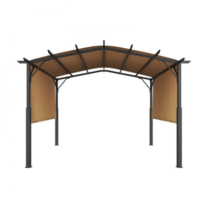 L12ft*W10ft - 10x12 ft Durable Steel Frame Pergola with Waterproof Canopy