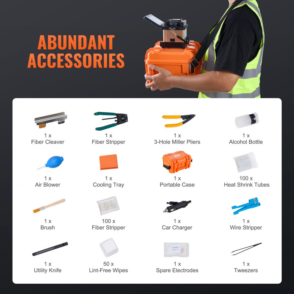 ALK-T3 - Advanced Fiber Fusion Splicer with 5-Inch Touchscreen & Fast Splicing