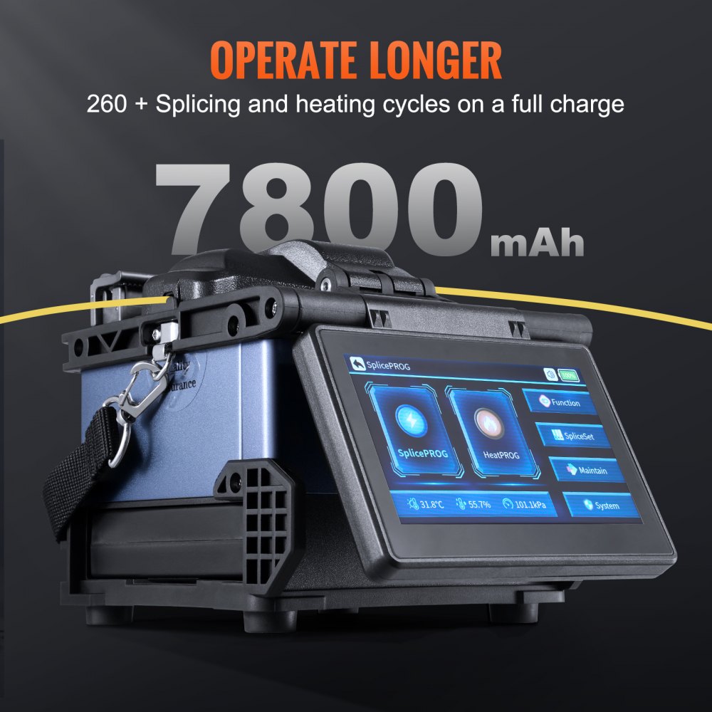 ALK-T7 - 5” LCD Fiber Fusion Splicer with 3-in-1 Holder