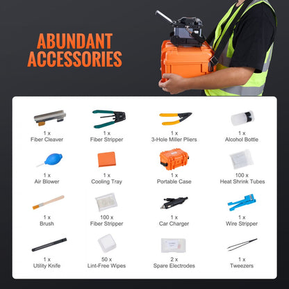 ALK-T7 - 5” LCD Fiber Fusion Splicer with 3-in-1 Holder
