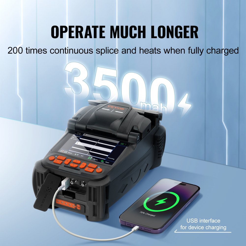 ALK-T1 - VEVOR Fusion Splicer with Core Alignment, 8.3 x 5.2 in