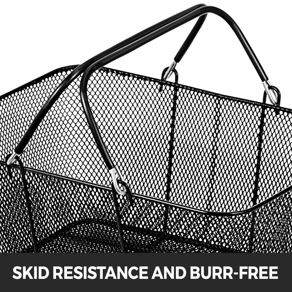 BF-102 - Heavy-Duty 44 lb Metal Shopping Basket - 16.1 x 12.2 x 7.1 in