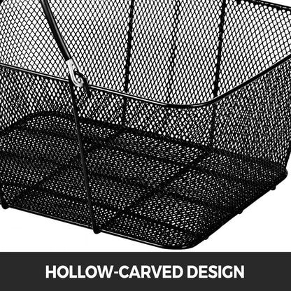 BF-102 - Heavy-Duty 44 lb Metal Shopping Basket - 16.1 x 12.2 x 7.1 in