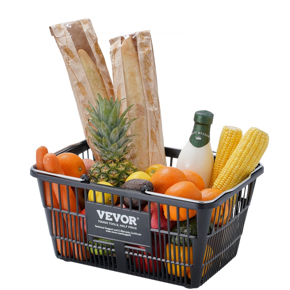 LB-B003-6 - VEVOR 21L Durable Shopping Basket with Ergonomic Handles