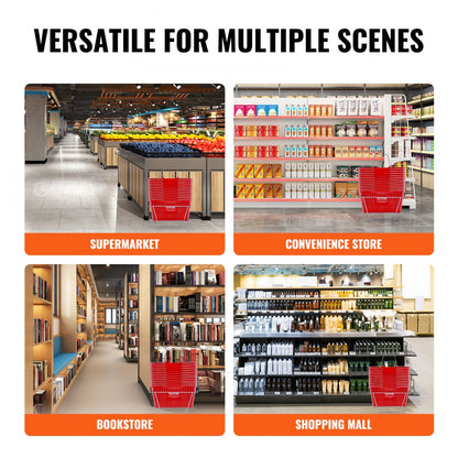 LB-B003-5 - Durable 21L VEVOR Shopping Basket, 16.73 x 12.01 x 8.58 in