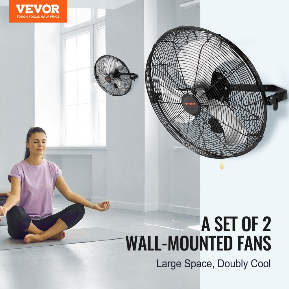 BT-WL18B - High Velocity 18" Wall Mount Fan with 3 Speed Settings