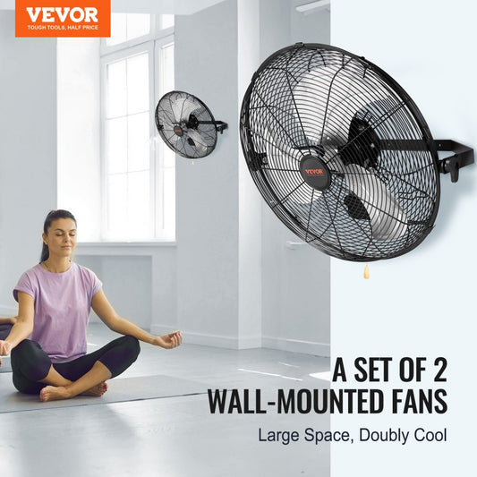 BT-WL18B - High Velocity 18" Wall Mount Fan with 3 Speed Settings