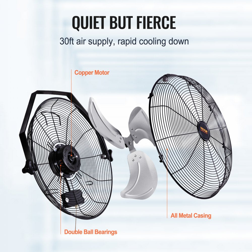 BT-WL18B - High Velocity 18" Wall Mount Fan with 3 Speed Settings