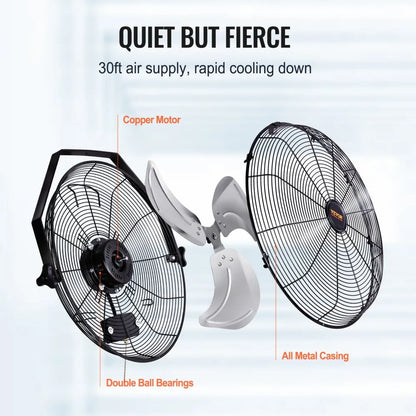 BT-WL18B-N - 18-Inch High-Velocity Wall Fan with 3 Speed Settings