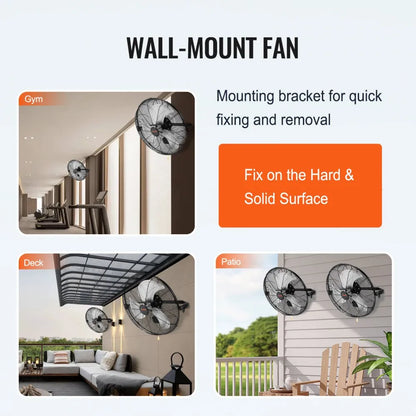 BT-WL18B-N - 18-Inch High-Velocity Wall Fan with 3 Speed Settings