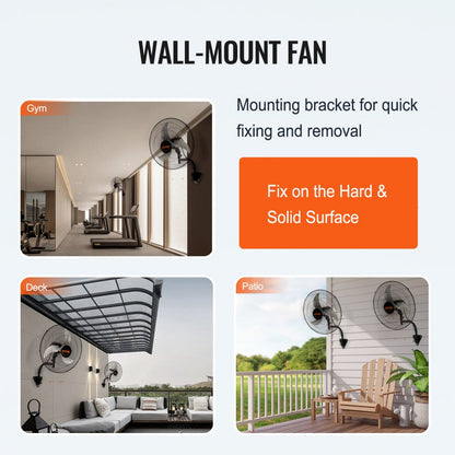 BT-WL20A - 20" Quiet Wall Mount Fan with 3 Speed Settings