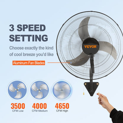 VV-BGSFS20 - 20" High-Velocity Wall Mount Fan for Workshops