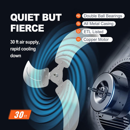 VV-BGSFS20 - 20" High-Velocity Wall Mount Fan for Workshops