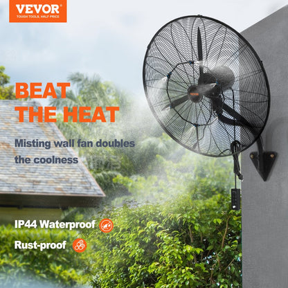VV-BGSFS24 - 24" Wall-Mount Misting Fan, 7000 CFM, Quiet Operation