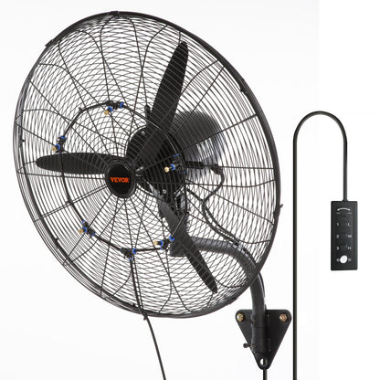 VV-BGSFS24 - 24" Wall-Mount Misting Fan, 7000 CFM, Quiet Operation