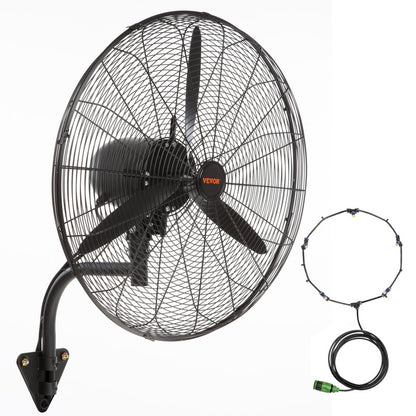 VV-BGSFS24 - 24" Wall-Mount Misting Fan, 7000 CFM, Quiet Operation