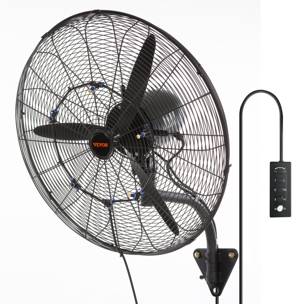 VV-BGSFS24 - 24" Wall-Mount Misting Fan, 7000 CFM, Quiet Operation