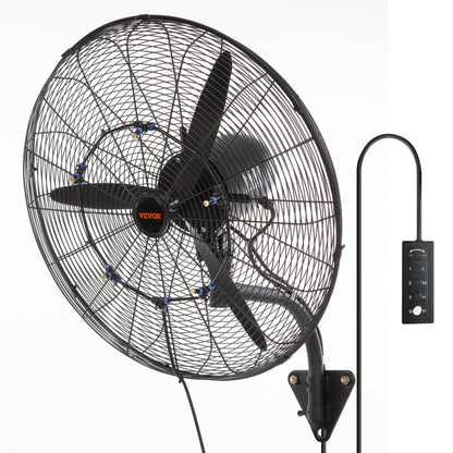 VV-BGSFS24 - 24" Wall-Mount Misting Fan, 7000 CFM, Quiet Operation