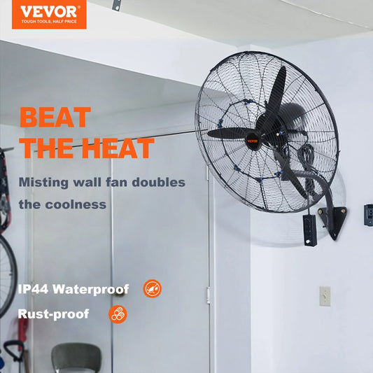VV-BGSFS30 - 30" Wall-Mount Misting Fan with 9500 CFM Airflow