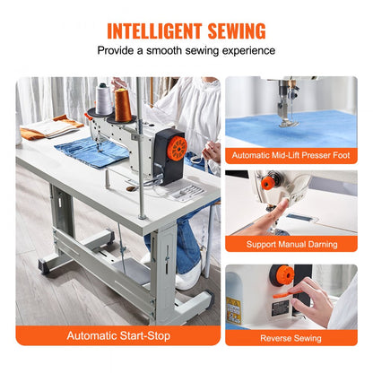 M2 - 550W VEVOR Heavy-Duty Sewing Machine, 0.4" Thickness, 5000 SPM