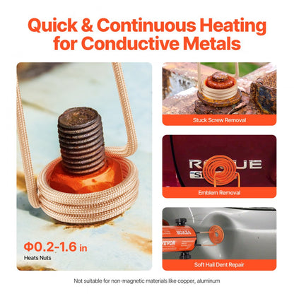 H7L - Versatile Magnetic Induction Heater with LED Light & Non-Slip Grip