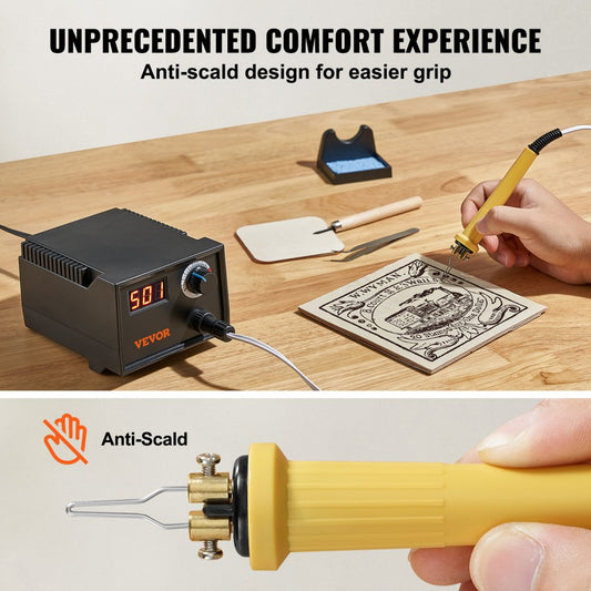 LH40 - Adjustable Wood Burning Kit with 23 Steel Tips and Digital Display