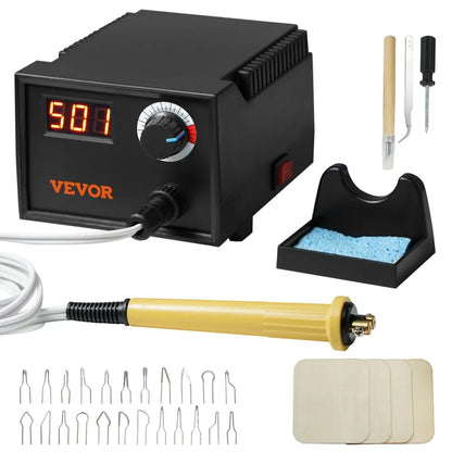 LH40 - Adjustable Wood Burning Kit with 23 Steel Tips and Digital Display