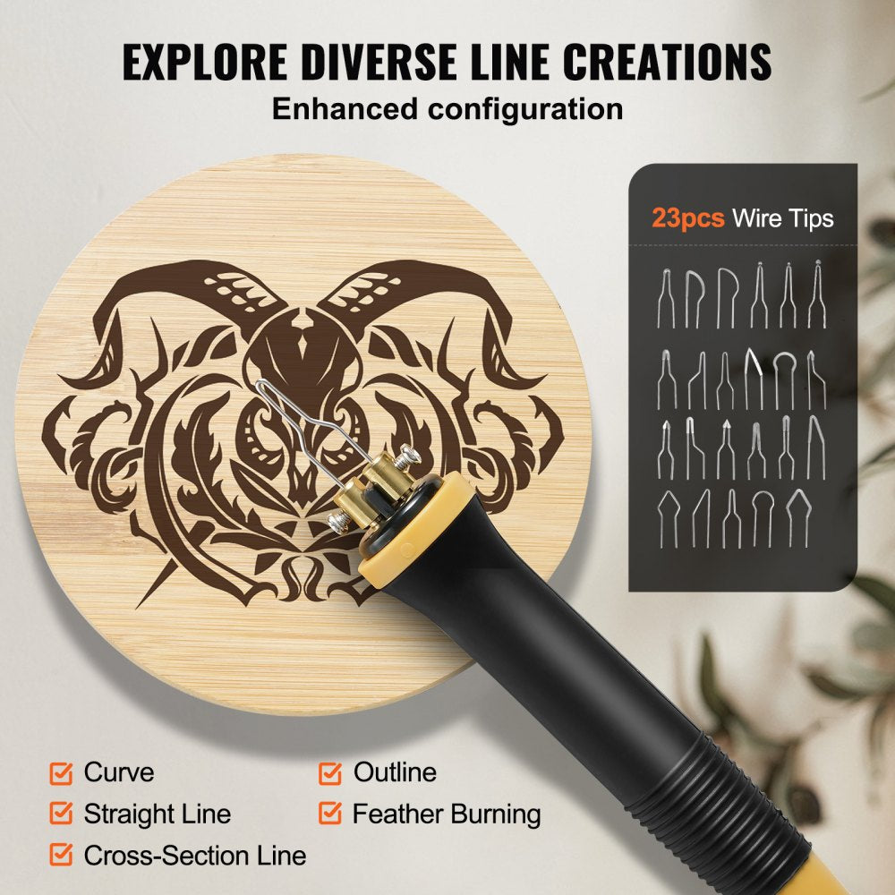 LH55 - Dual Output VEVOR Wood Burning Kit with 2 Pyrography Pens