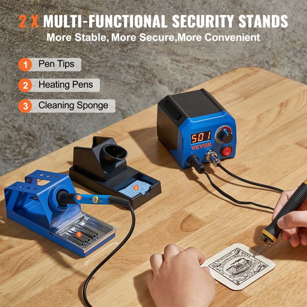 LH55 - Dual Output VEVOR Wood Burning Kit with 2 Pyrography Pens