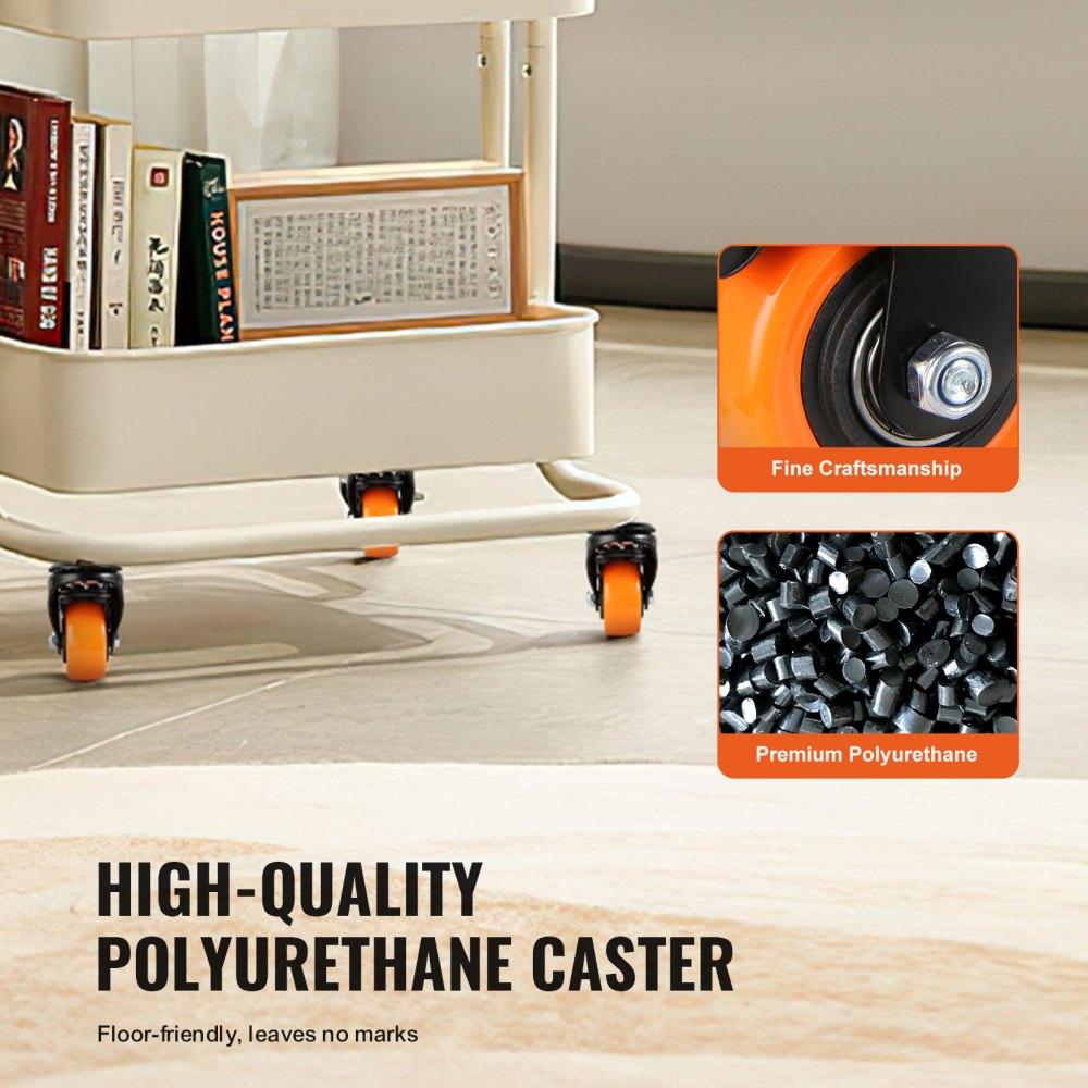 CC-YJJL-2 - 2-Inch Dual Lock Caster Wheels for Quiet Movement