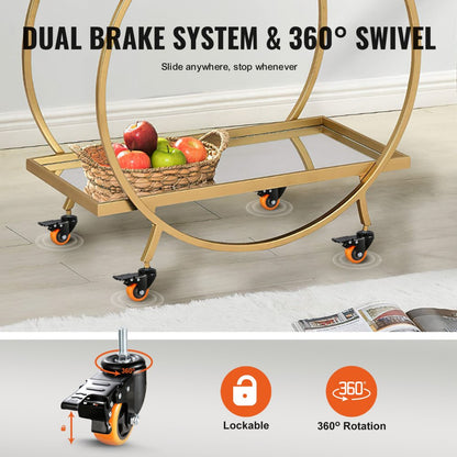 CC-YJJL-2 - 2-Inch Dual Lock Caster Wheels for Quiet Movement