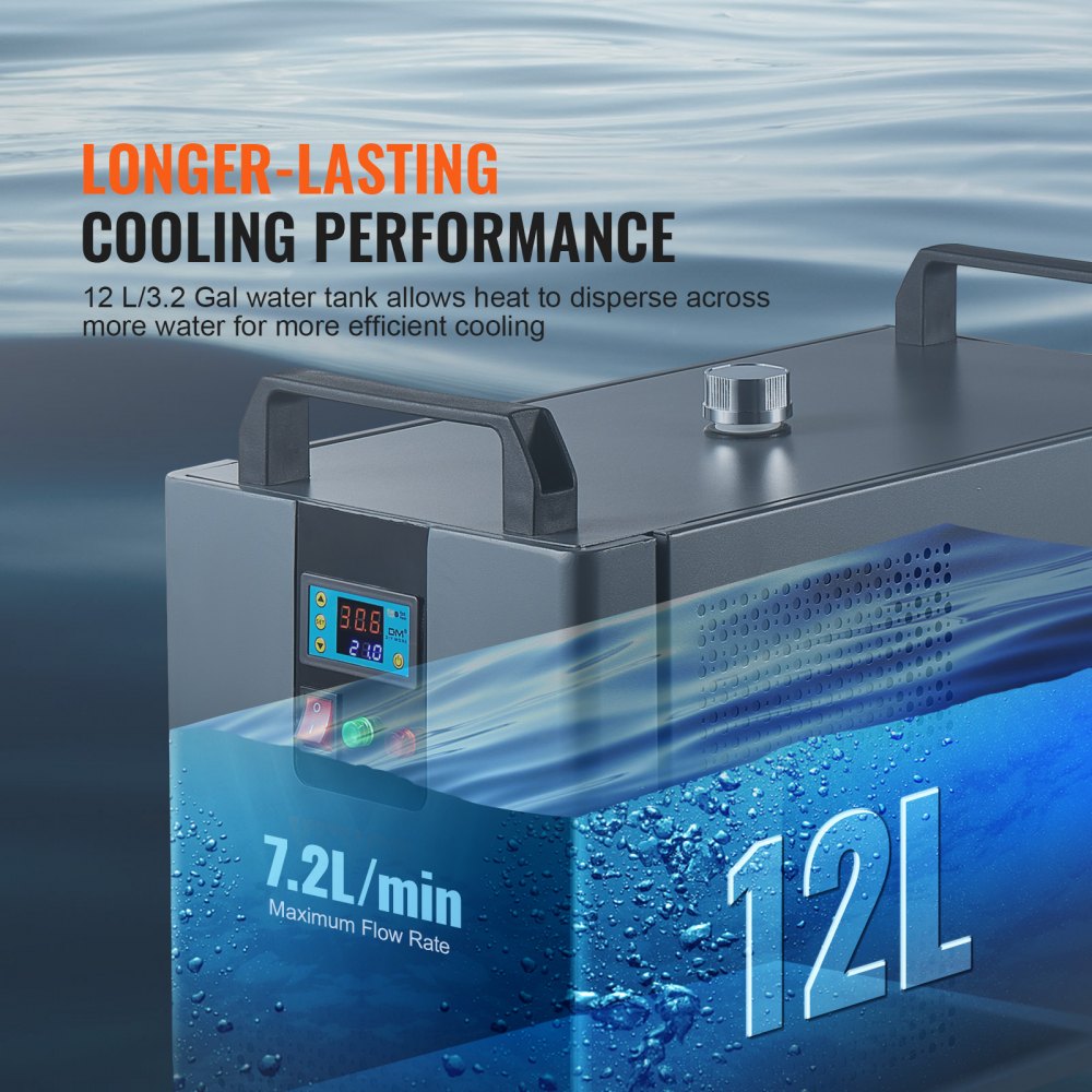 KH6000 - Compact 12L Industrial Water Chiller for Laser Machines