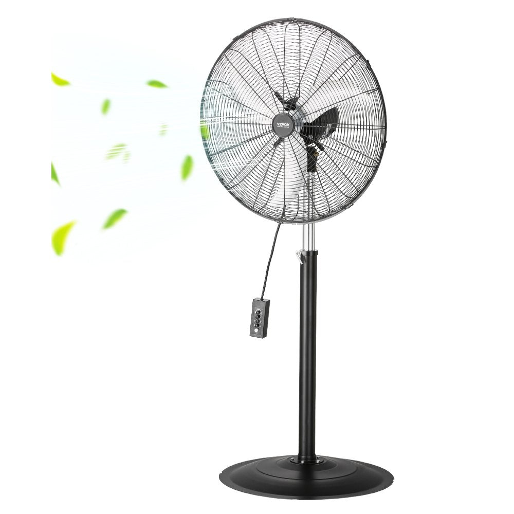 BT-HIF24B - 24" Adjustable Metal Oscillating Fan with 3-Speed Quiet Motor