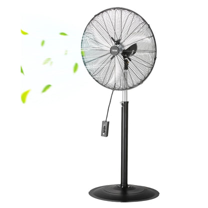 BT-HIF24B - 24" Adjustable Metal Oscillating Fan with 3-Speed Quiet Motor