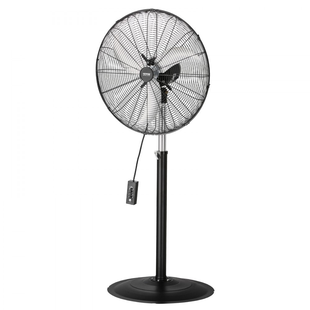 BT-HIF24B - 24" Adjustable Metal Oscillating Fan with 3-Speed Quiet Motor